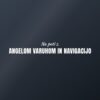 Nalepka za avto Na poti z angelom varuhom in navigacijo – bela folija na temnem steklu
