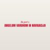 Nalepka za avto Na poti z angelom varuhom in navigacijo – rdeča folija na svetlem laku