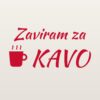 Nalepka za avto Zaviram za kavo – rdeča folija na svetlem laku