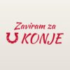 Nalepka za avto Zaviram za konje – rdeča folija na svetlem laku