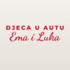 Naljepnica za auto Djeca u autu – s imenima – crvena folija na svijetlom laku Naljepnica za auto Djeca u autu – s imenima – crvena folija na svijetlom laku