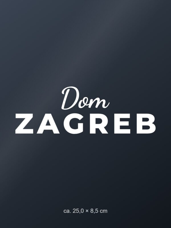 Naljepnica za auto Dom – s poštanskim brojem ili mjestom – bijela folija na tamnom staklu Naljepnica za auto Dom – s poštanskim brojem ili mjestom – bijela folija na tamnom staklu