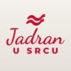 Naljepnica za auto Jadran u srcu – crvena folija na svijetlom laku Naljepnica za auto Jadran u srcu – crvena folija na svijetlom laku