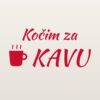 Naljepnica za auto Kočim za kavu – crvena folija na svijetlom laku