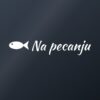 Naljepnica za auto Na pecanju – bijela folija na tamnom staklu Naljepnica za auto Na pecanju – bijela folija na tamnom staklu