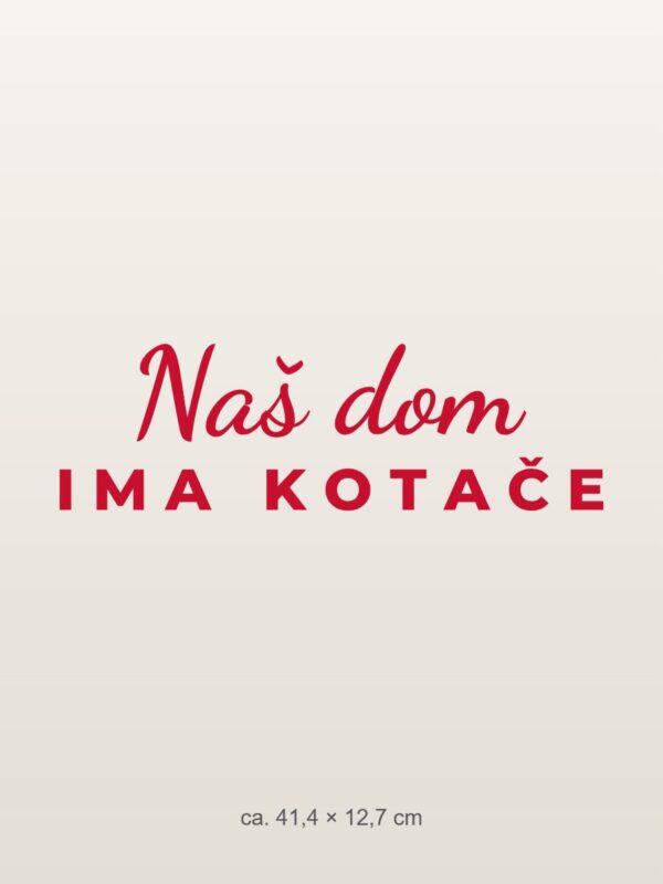 Naljepnica za auto Naš dom ima kotače – crvena folija na svijetlom laku Naljepnica za auto Naš dom ima kotače – crvena folija na svijetlom laku