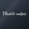 Naljepnica za auto Vlastiti tekst – natpis po želji – bijela folija na tamnom staklu