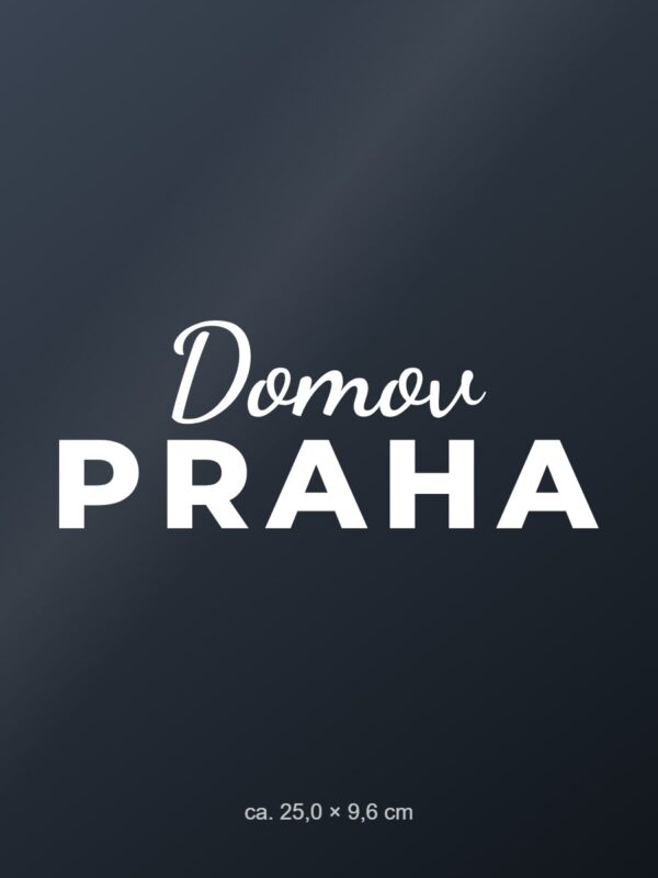Samolepka na auto „Domov – s PSČ nebo obcí“