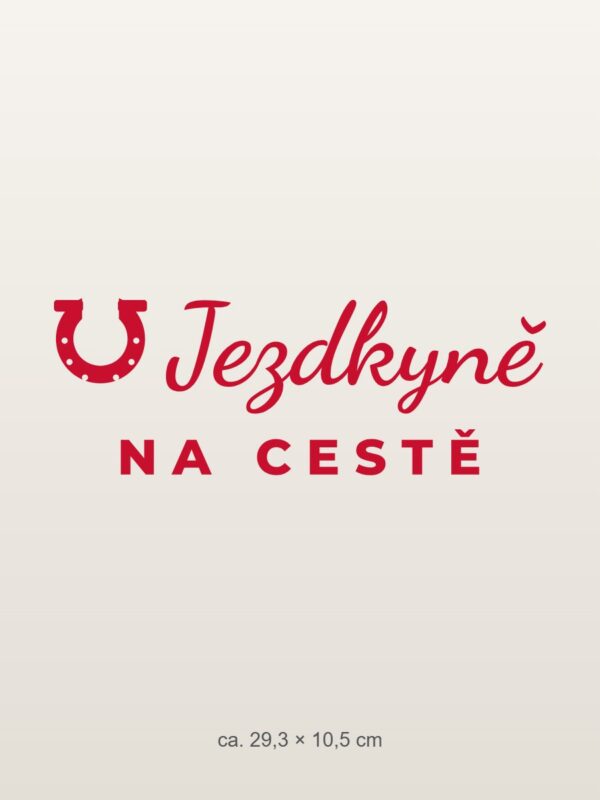 Samolepka na auto „Jezdkyně na cestě“ Samolepka na auto „Jezdkyně na cestě“