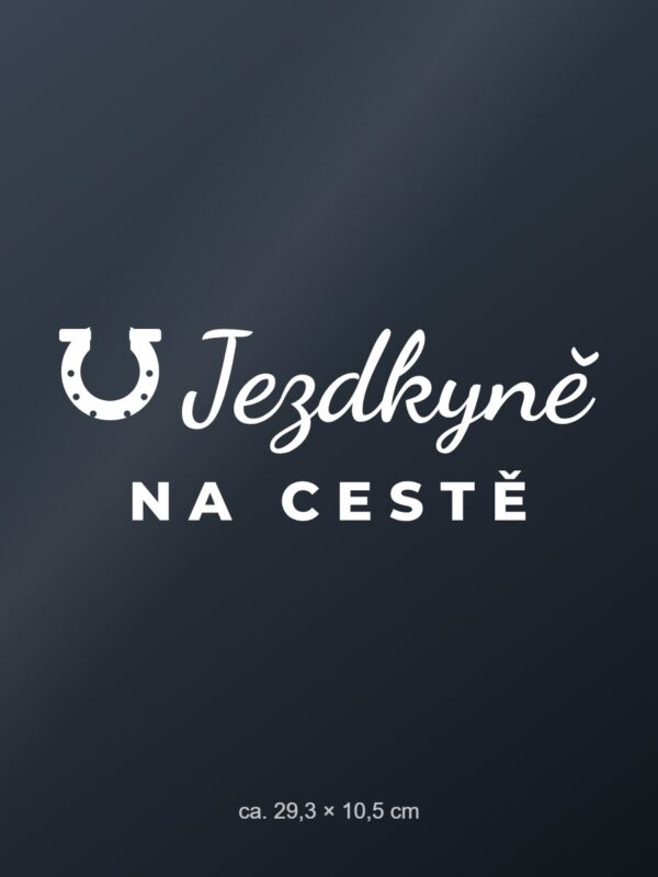 Samolepka na auto „Jezdkyně na cestě“
