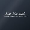 Samolepka na auto „Just Married – se jmény a datem“ Samolepka na auto „Just Married – se jmény a datem“
