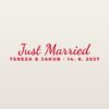 Samolepka na auto „Just Married – se jmény a datem“ Samolepka na auto „Just Married – se jmény a datem“