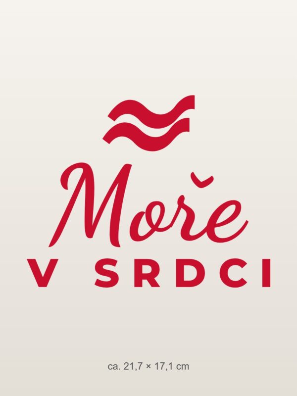 Samolepka na auto „Moře v srdci“ Samolepka na auto „Moře v srdci“
