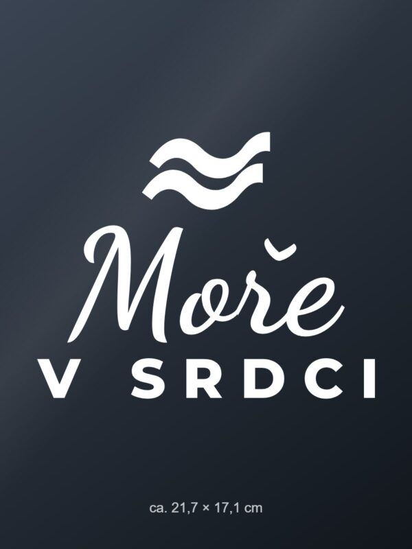 Samolepka na auto „Moře v srdci“